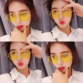 Ochelari de soare transparenți moderni de damă în trei culori