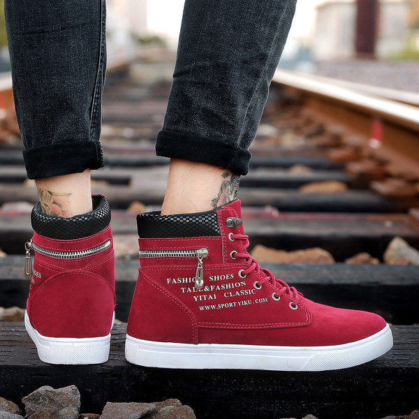 Cizme barbatesti cu sireturi in trei culori