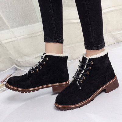 Cizme casual dama cu puf si talpa aspra in doua culori