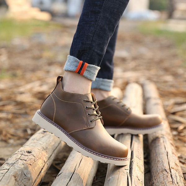 Pantofi de iarna pentru barbati cu sireturi in mai multe culori