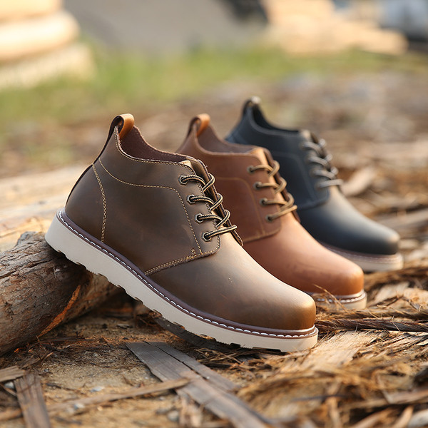 Pantofi de iarna pentru barbati cu sireturi in mai multe culori