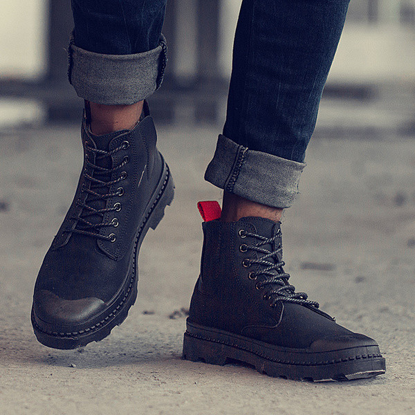 Cizme barbatesti cu sireturi in mai multe culori