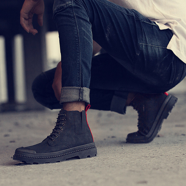 Cizme barbatesti cu sireturi in mai multe culori