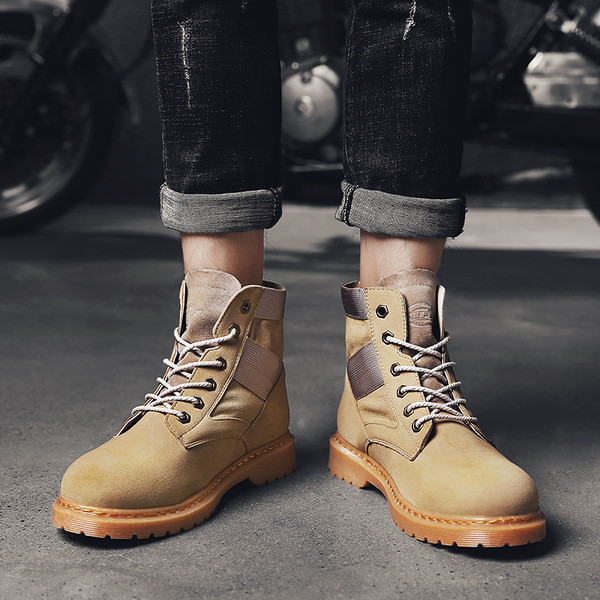 Cizme barbatesti in doua culori si talpa aspra