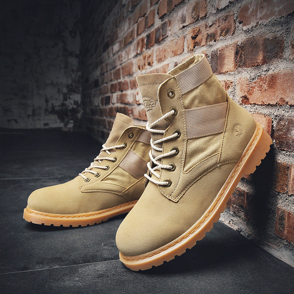 Cizme barbatesti in doua culori si talpa aspra