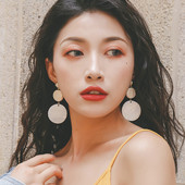 Cercei casual dama in alb