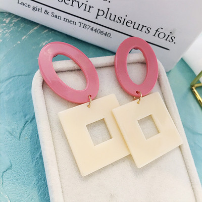 Ежедневни дамски обеци в розов цвят