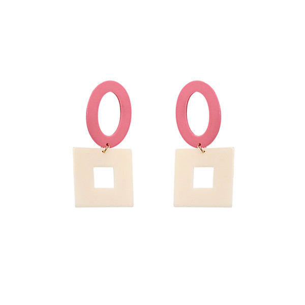 Ежедневни дамски обеци в розов цвят