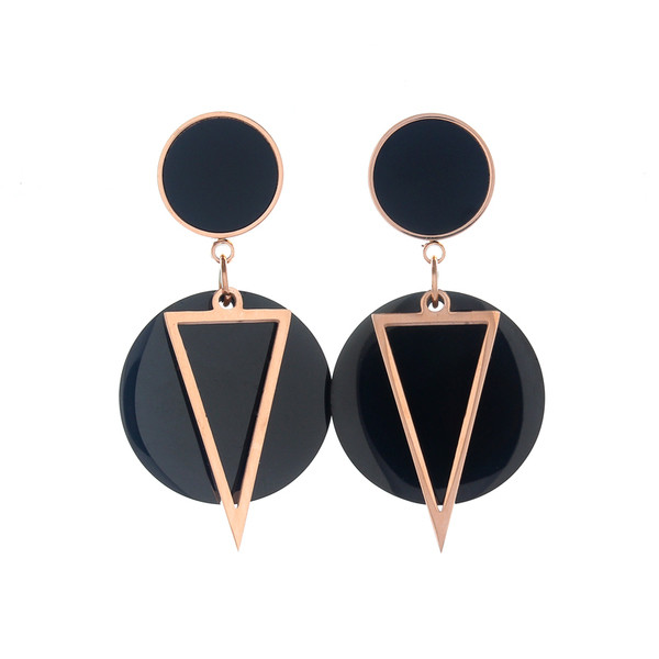 Cercei moderni de dama de culoare neagra