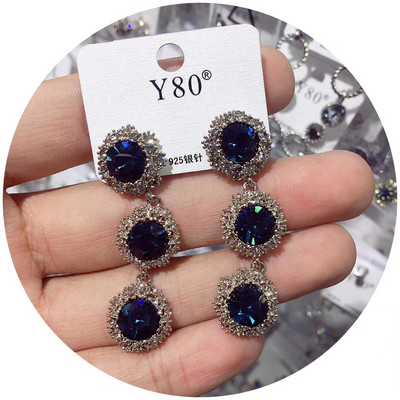 Дамски елегантни обеци с декоративни камъни