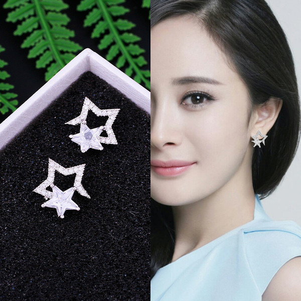 Дамски ежедневни обеци с декоративни камъни в два модела