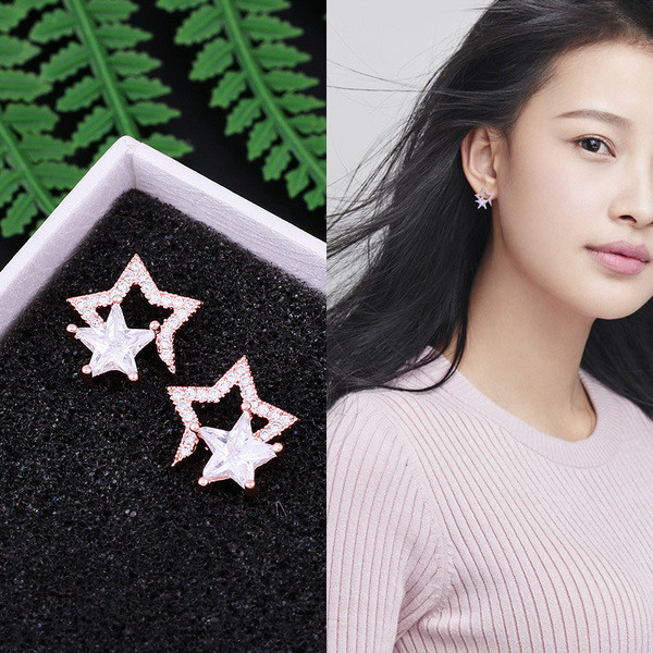 Дамски ежедневни обеци с декоративни камъни в два модела