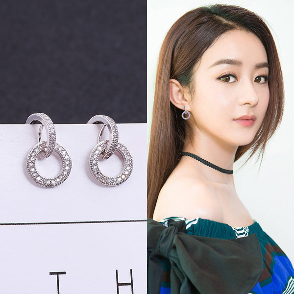 Дамски ежедневни обеци в сребрист цвят