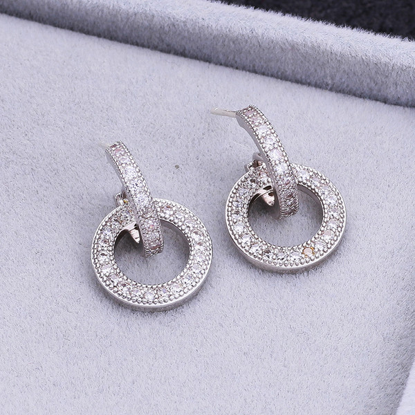 Дамски ежедневни обеци в сребрист цвят