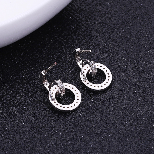 Дамски ежедневни обеци в сребрист цвят