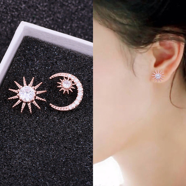 Női fülbevaló két modellben, díszkövekkel