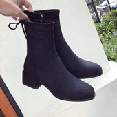 Καθημερινές γυναικείες μπότες  μοντέλο σε οικολογικό σουέτ σε δύο χρώματα