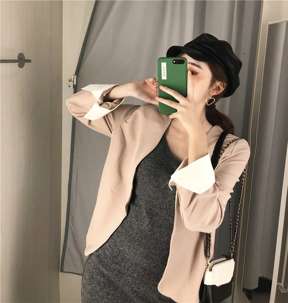 Geaca de dama moderna fara nasturi in doua culori