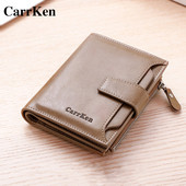 Модерен мъжки  портфейл с цип в няколко цвята 