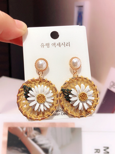 Cercei casual dama cu motive florale