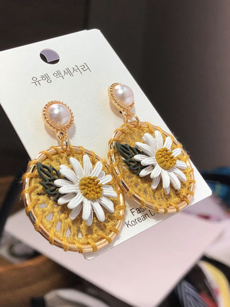 Cercei casual dama cu motive florale