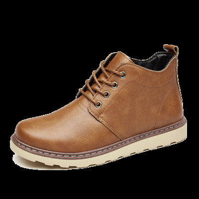 Мъжки ботуши от еко кожа в три цвята