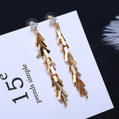 Cercei lungi de dama in doua culori