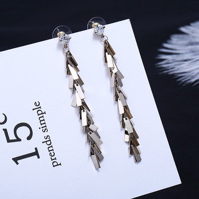 Cercei lungi de dama in doua culori