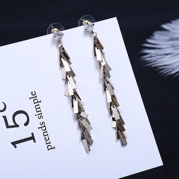 Cercei lungi de dama in doua culori