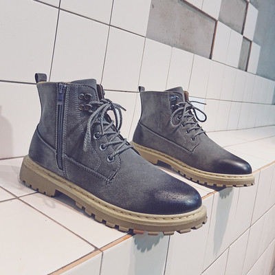 Ανδρικές μπότες για το χειμώνα με φερμουάρ σε τρία χρώματα