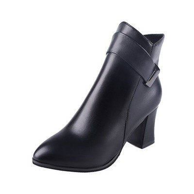 Elegáns női csizma fém elemmel, nukleáris színben - két modell