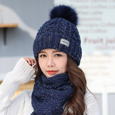 Palarie de iarna de dama moderna cu puf in mai multe culori