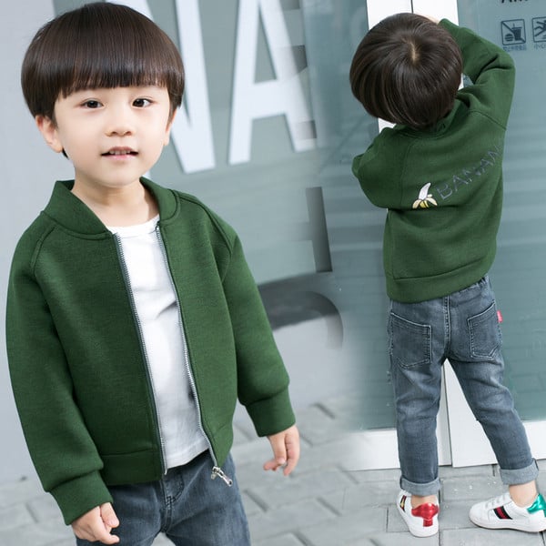 Ежедневено детско яке с апликация за момчета в два цвята