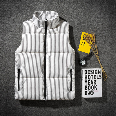 Μοντέρνο ανδρικό γιλέκο σε δύο χρώματα - ασπρόμαυρο