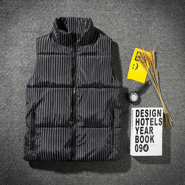 Μοντέρνο ανδρικό γιλέκο σε δύο χρώματα - ασπρόμαυρο