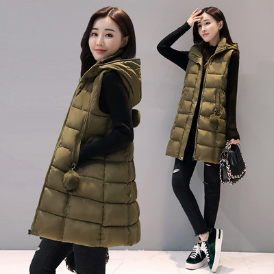 Vesta de dama eleganta cu gluga model lunga in mai multe culori