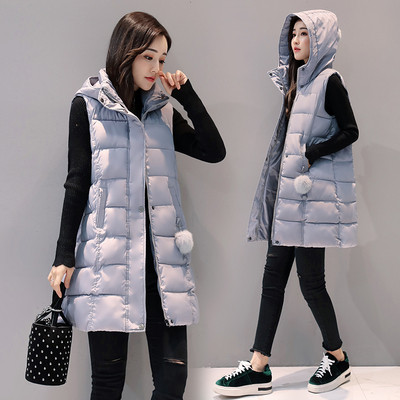 Vesta de dama eleganta cu gluga model lunga in mai multe culori