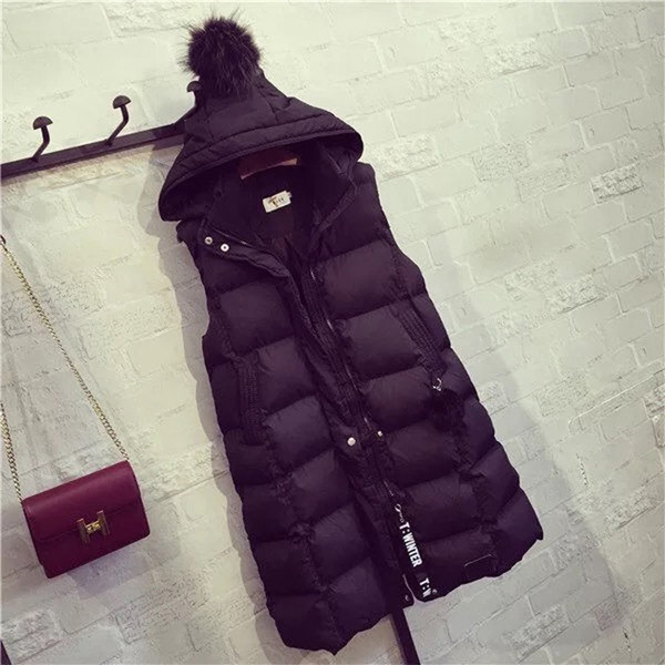 Vesta de dama eleganta cu gluga model lunga in mai multe culori