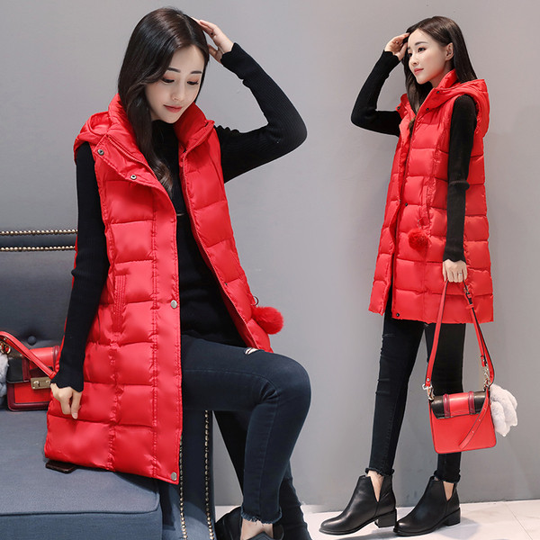 Vesta de dama eleganta cu gluga model lunga in mai multe culori