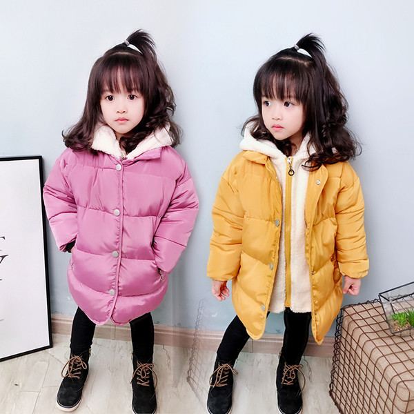 Geaca de copii pentru fete cu captuseala moale in trei culori
