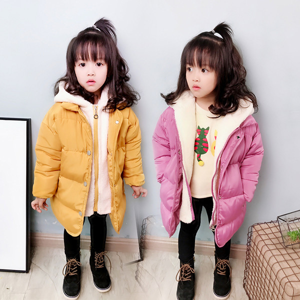 Geaca de copii pentru fete cu captuseala moale in trei culori