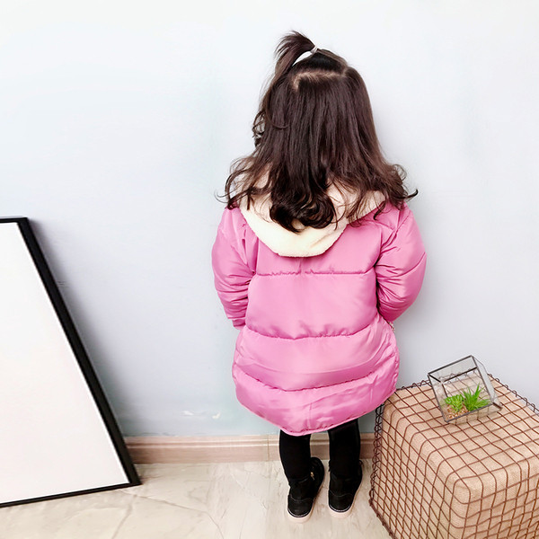 Geaca de copii pentru fete cu captuseala moale in trei culori