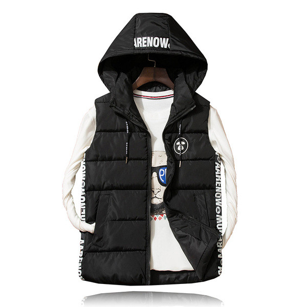 Vestă modernă pentru bărbați cu inscripții în mai multe culori