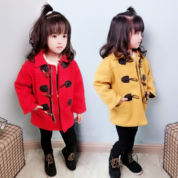 Κομψό παιδικό παλτό για τα κορίτσια σε δύο χρώματα