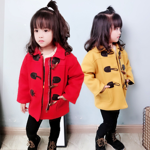 Κομψό παιδικό παλτό για τα κορίτσια σε δύο χρώματα