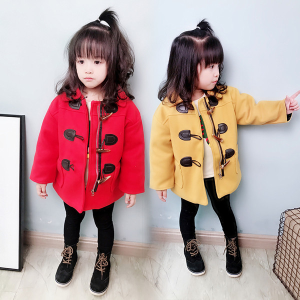 Κομψό παιδικό παλτό για τα κορίτσια σε δύο χρώματα