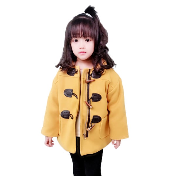 Κομψό παιδικό παλτό για τα κορίτσια σε δύο χρώματα