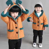 Geaca de copii pentru fete cu elemente 3D si captuseala moale in doua culori