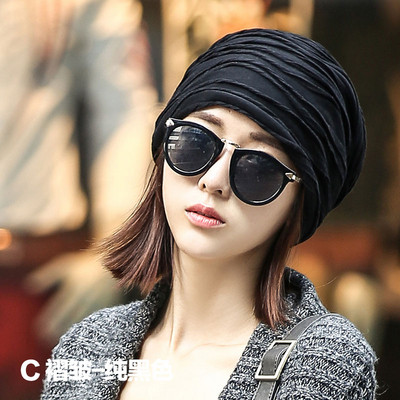 Небрежна дамска шапка в три цвята