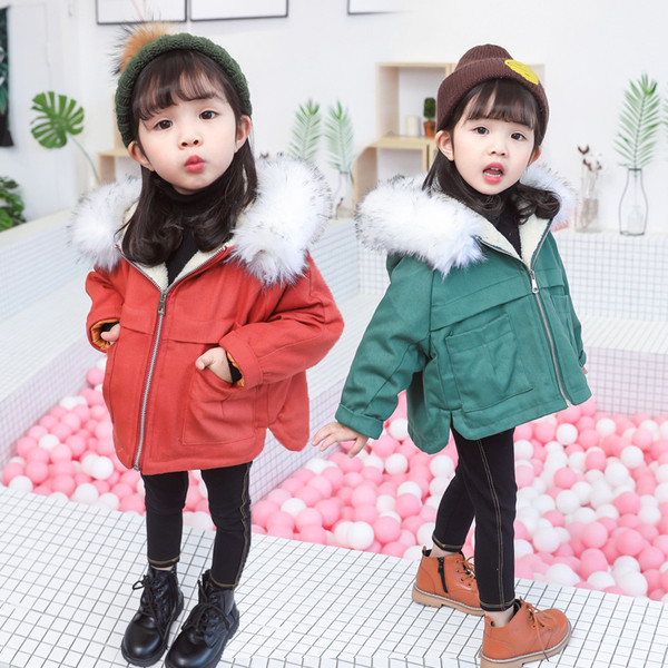 Geaca pentru fete cu puf in trei culori pentru copii